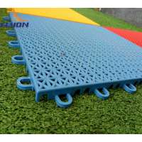 Indoor PP Interlocking tile for artificial grass & sports flooring , indoor badminton court floor and interlock sport flooring